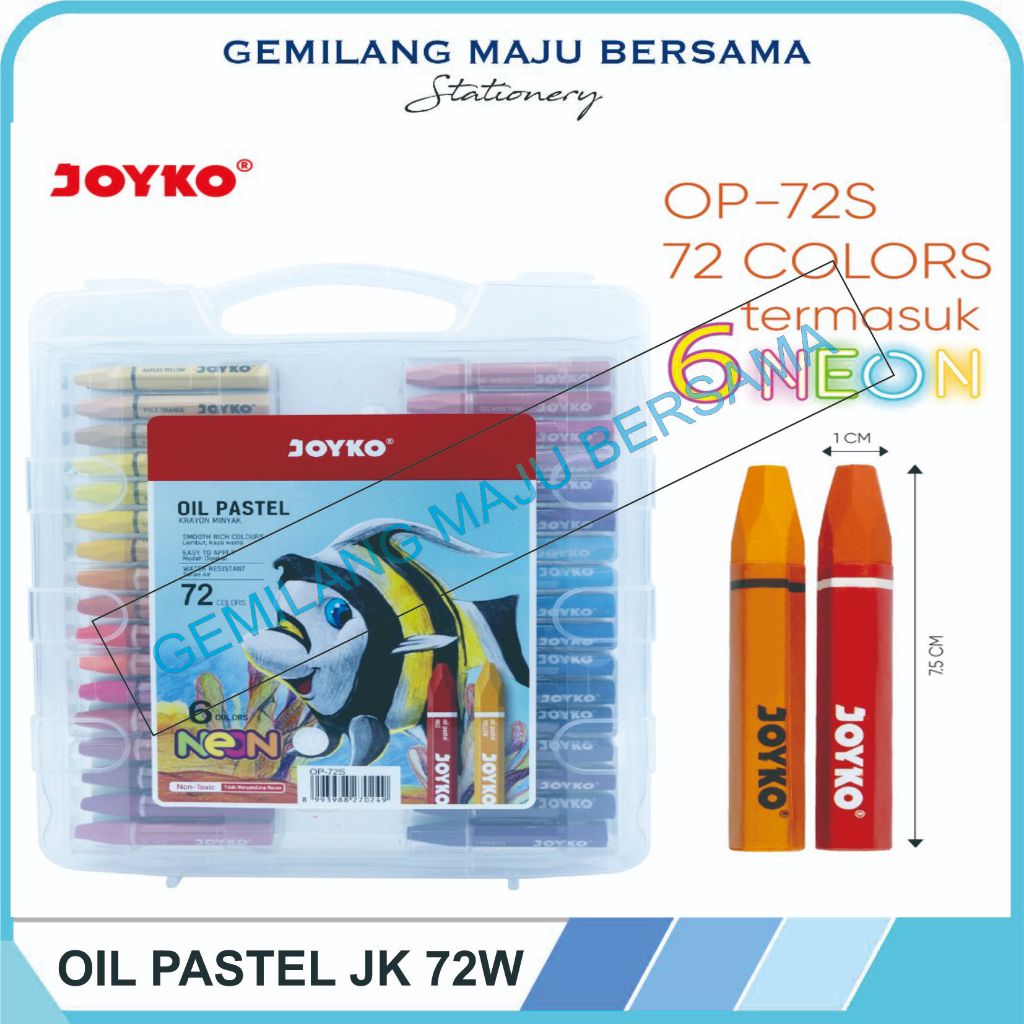 

Crayon / Oil Pastel Joyko 72 Warna