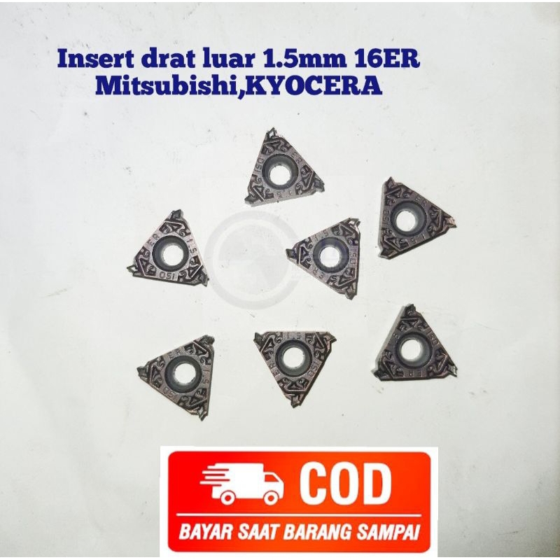 insert drat luar MMT16ER 1.5mm carbide kyocera cocok untuk holder SER k16