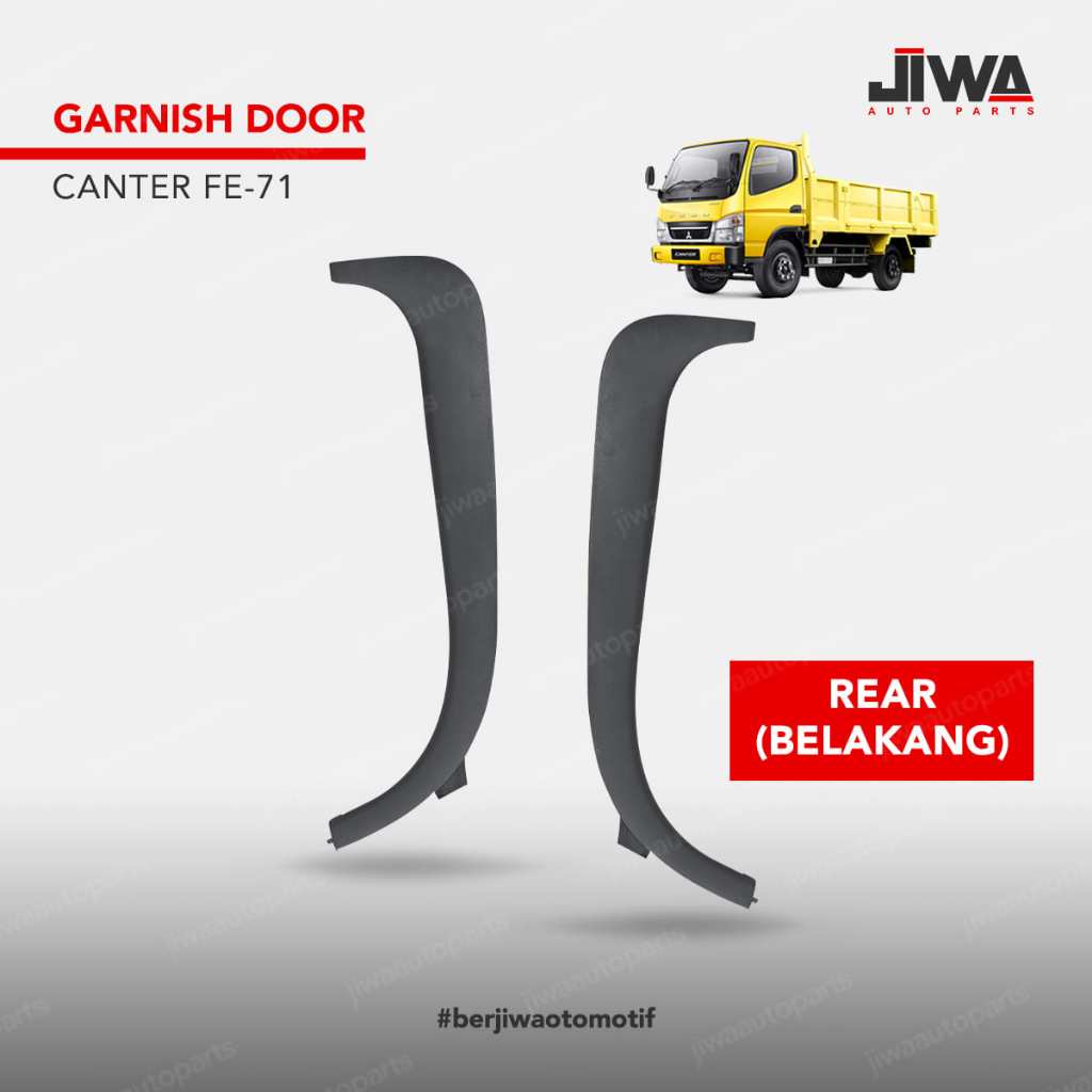 Jiwa Auto - Garnis List Lis Kaca Pintu Belakang Canter PS125 PS110 Aksesoris Mobil Box