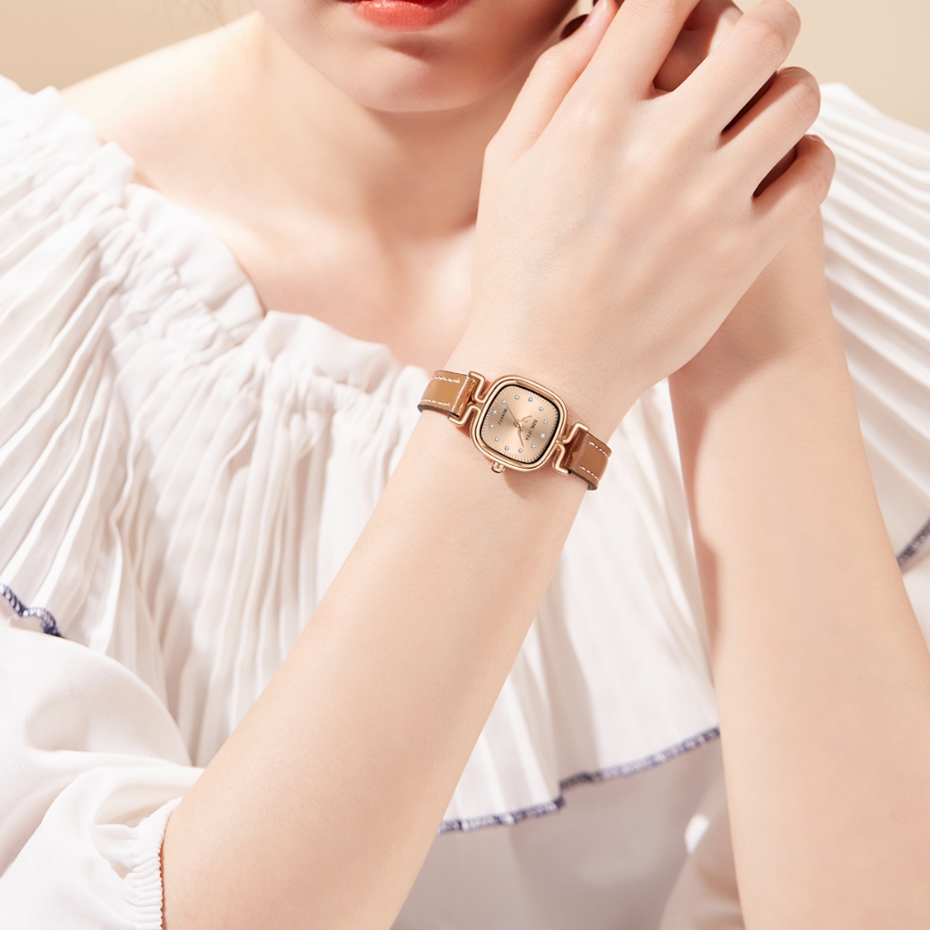 Sunlifex Jam Tangan Wanita Original Korea Retro Anggun Kuarsa Berlian Jam Tangan Cewek-4