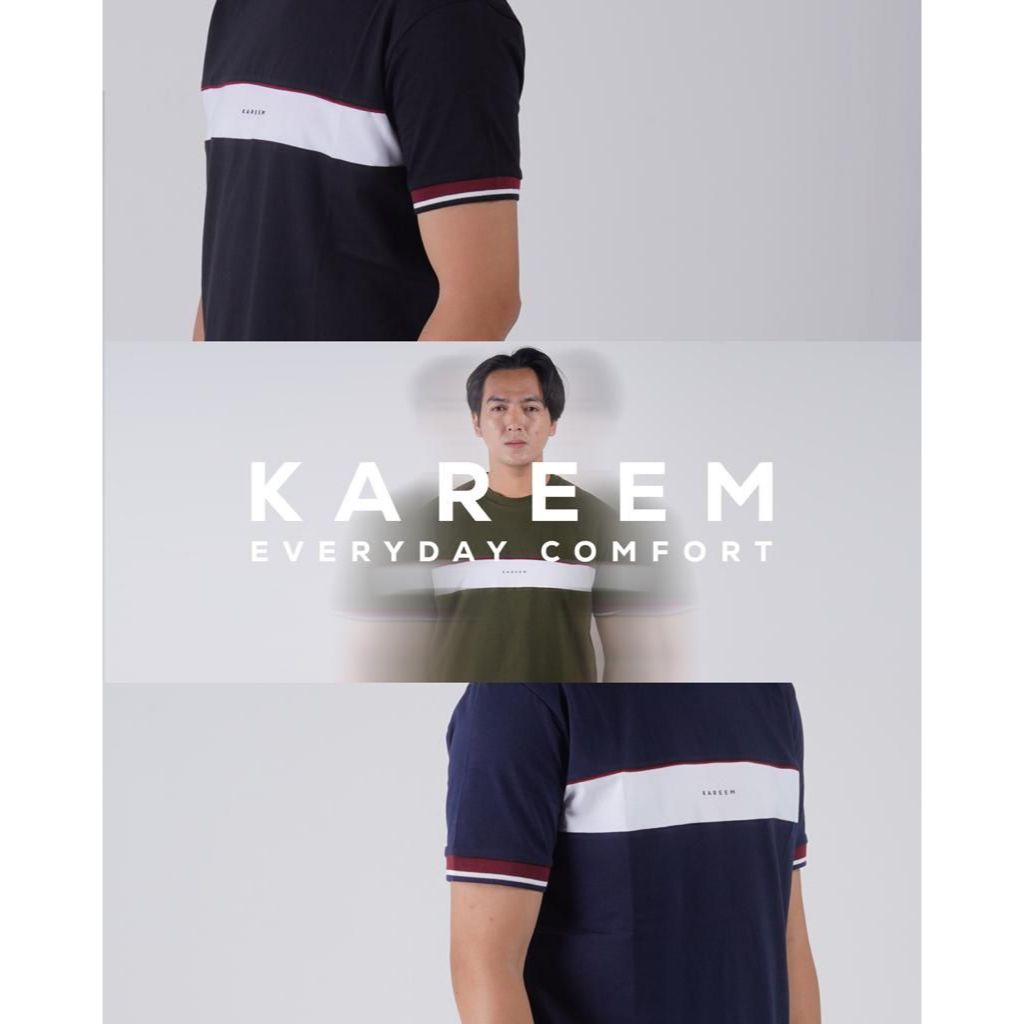 Kaos Kurta Kareem Pria Premium - Kaos Kurta Jumbo - Kareem Stripe