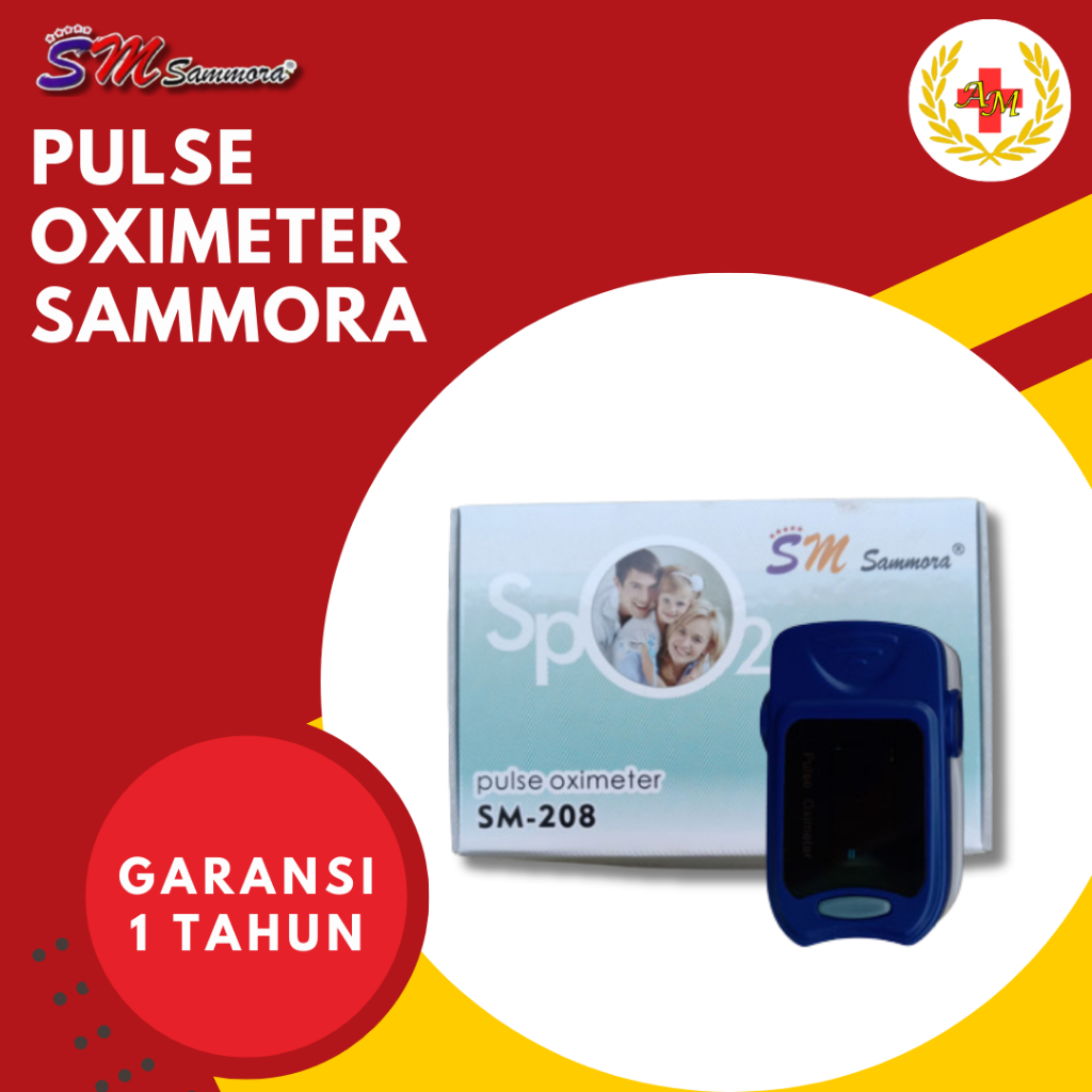 Pulse Oximeter Sammora (Ijin Kemenkes) Oxymeter Saturasi Oksigen