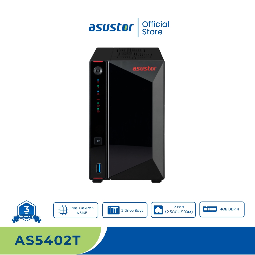 Asustor AS5402T 2-Bay NIMBUSTOR 4 NAS Storage Cloud AS 5402T