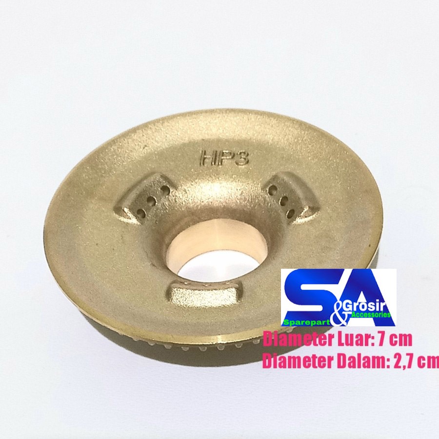 Burner ORI HP3 / Original Tungku Api / Pengapian / Kuningan Kompor Gas Hitachi HP3 - Spare Part Komp