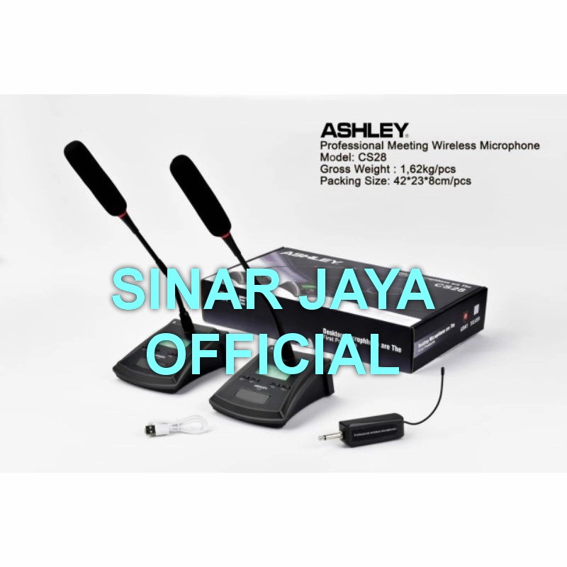 Mic Meja / Podium Wireless Isi 2 Ashley CS 28 / Ashley CS28 ORIGINAL
