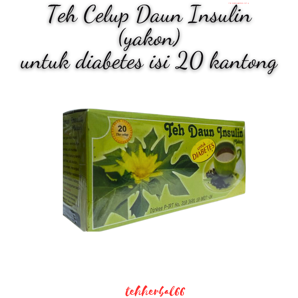 

Teh Daun Insulin (Yakon) Teh Celup - Untuk Diabetes isi 20 kantong celup