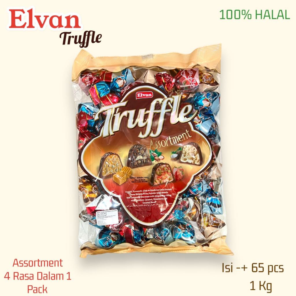 

Coklat Elvan Truffle Assorment 1000g / 1kg isi -+ 65pc