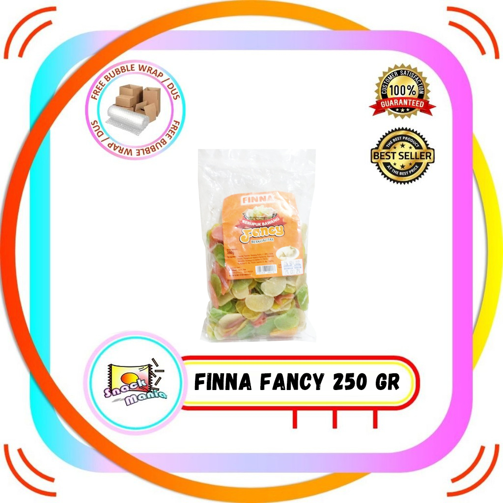 Finna Krupuk Fancy Kerupuk Bawang Warna 250 gr