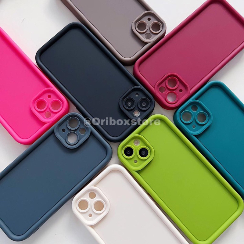 Casing softcase case pelindung hanphone case matte rose warna permen iphone 7 8 7plus 8plus x xs xr 