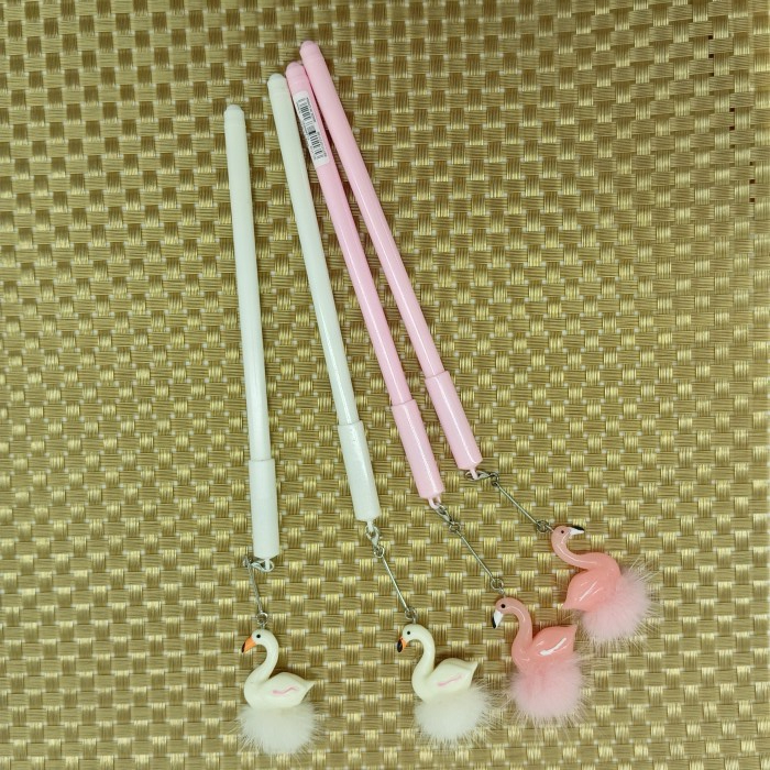 

Mink Flamingo Gel Pena Tinta Hitam/Pulpen Gel Lucu Unik Karakter