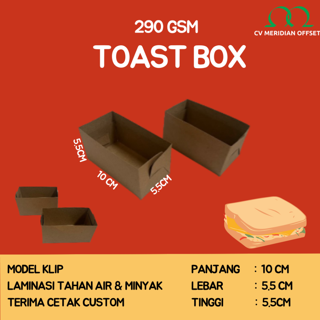 

toast box alas roti tempat roti bakar panggang laminasi murah berkualitas