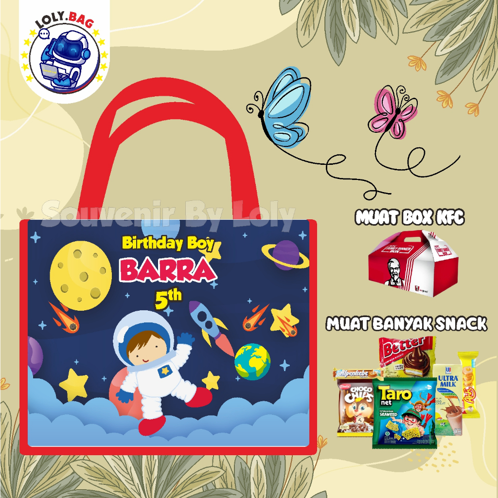 

Tas Ultah / Tas Ulang Tahun Anak / Tas Terlaris tema astronot