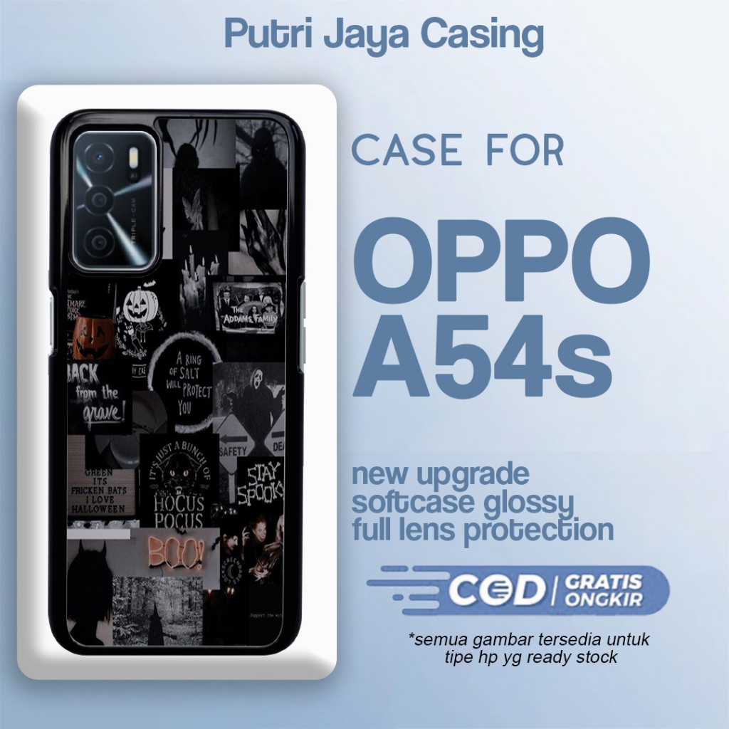 case hp oppo a54s terbaru motif aesthetic black hitam art keren casing estetik lucu keren cewek cowo