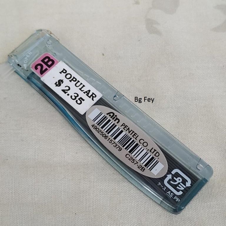 

Pentel Ain Hi-Polymer Leads Isi Pensil Mekanik 2B 0,7 mm