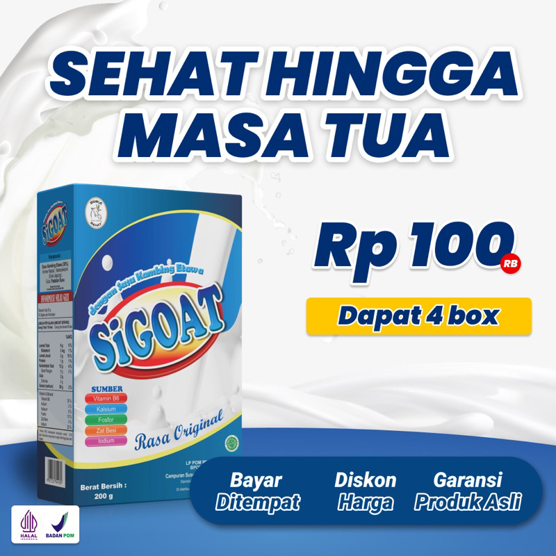 

Paket Hemat Susu Etawa Sigoat 4 Box dengan Gula Jagung Aman untuk Penderita Diabetes, Mampu atasi asam urat, menurunkan kolesterol, memperkuat tulang, atasi nyeri sendi