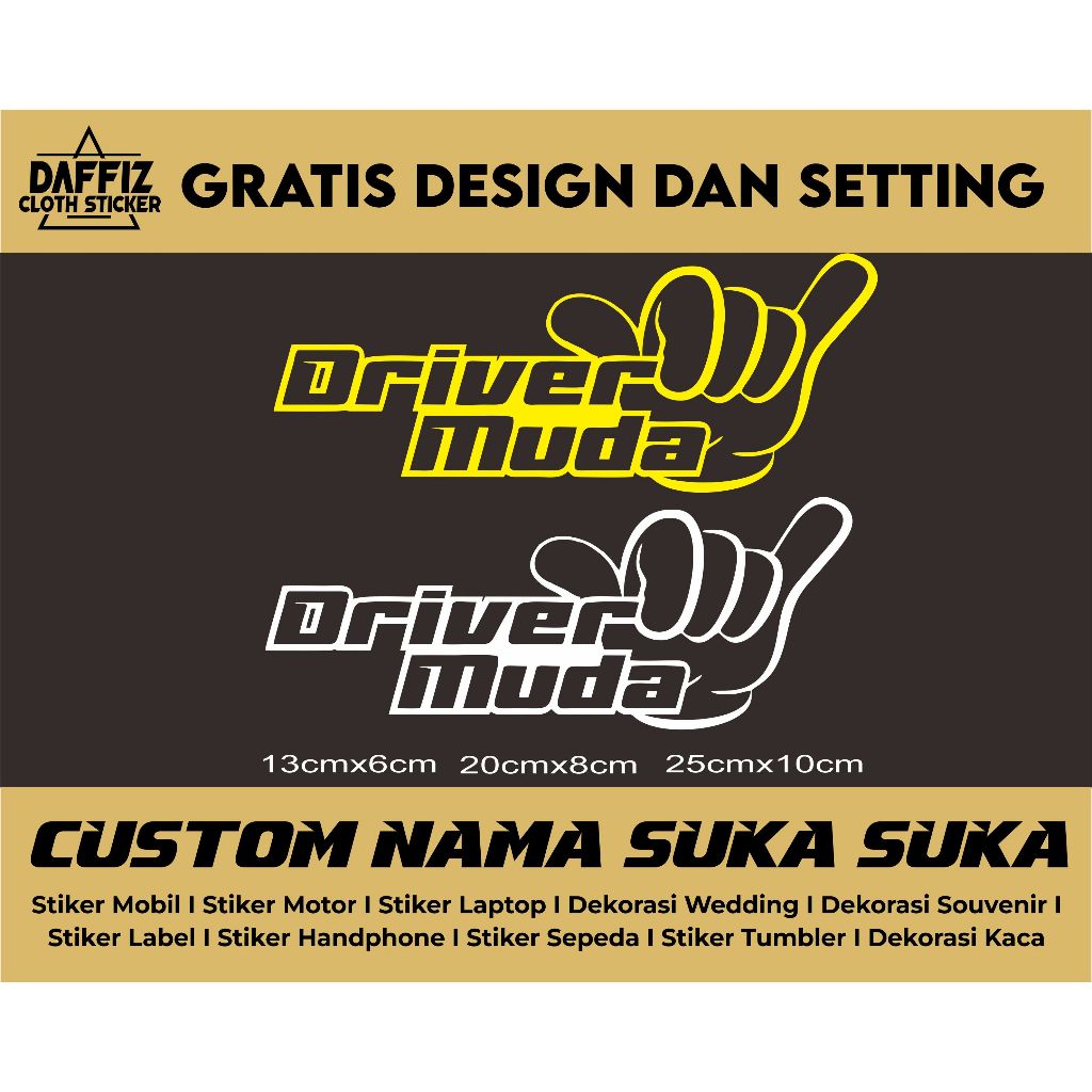 STIKER CUTTING DRIVER MUDA