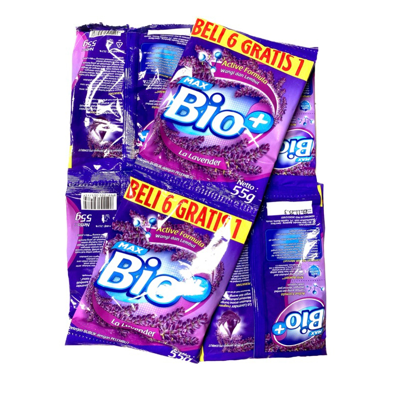 MAX Bio+ deterjen bubuk 55gr/ detergen bubuk max bio+ 55 gr
