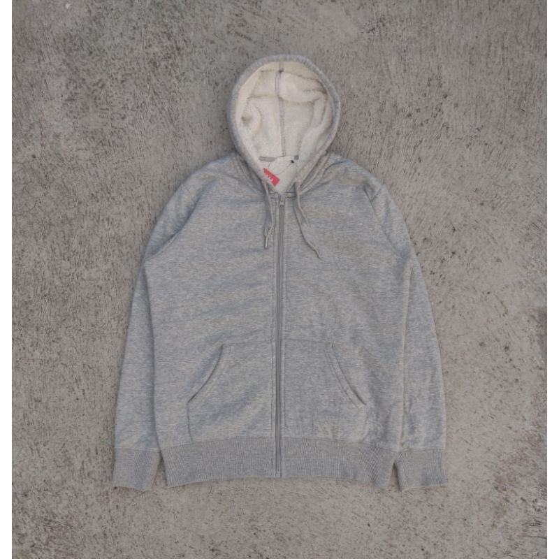 Hoodie Global Uniqlo Sherpa Abu (Zipper)