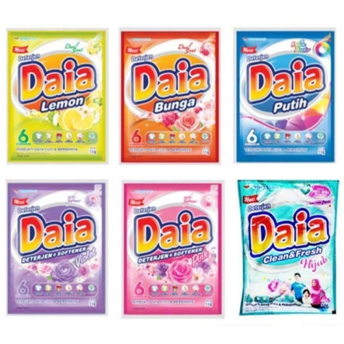 Daia Detergent Bubuk Renceng 500 23gr - isi 6 pcs /renceng