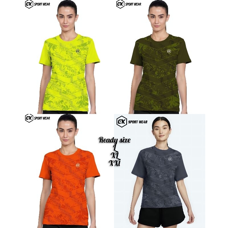 ( Terlaris ) Baju Olahraga Wanita Kaos Training Wanita Baju Senam Wanita Baju Running Baju Badminton