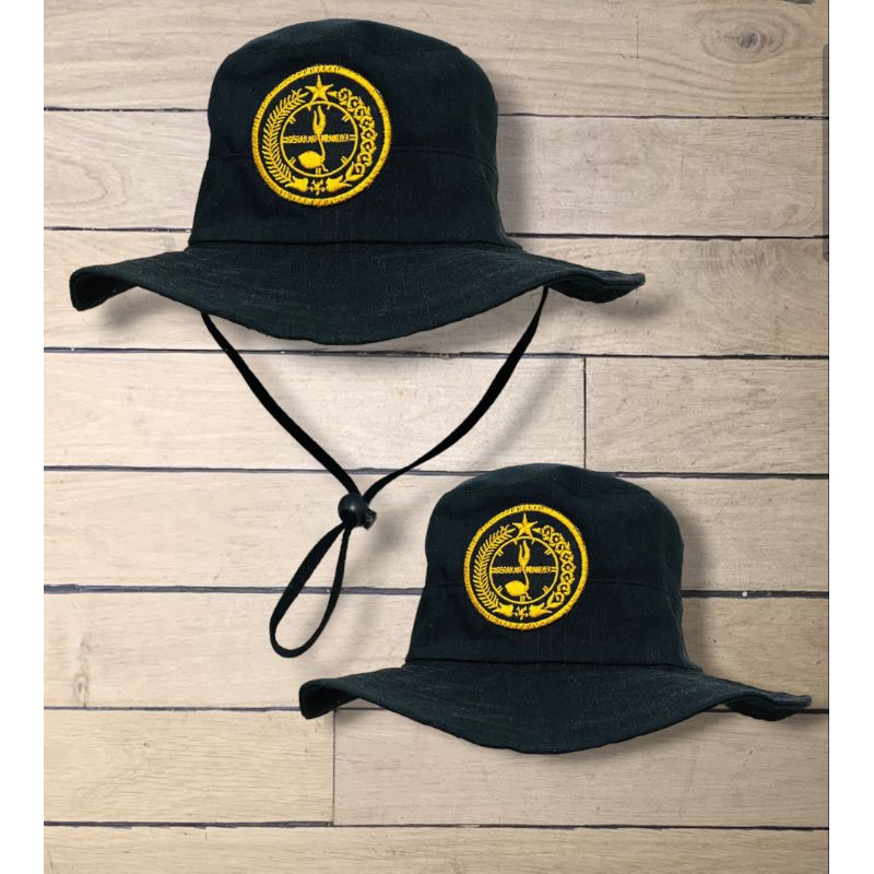 Topi pramuka - topi rimba hitam - topi pramuka model rimba