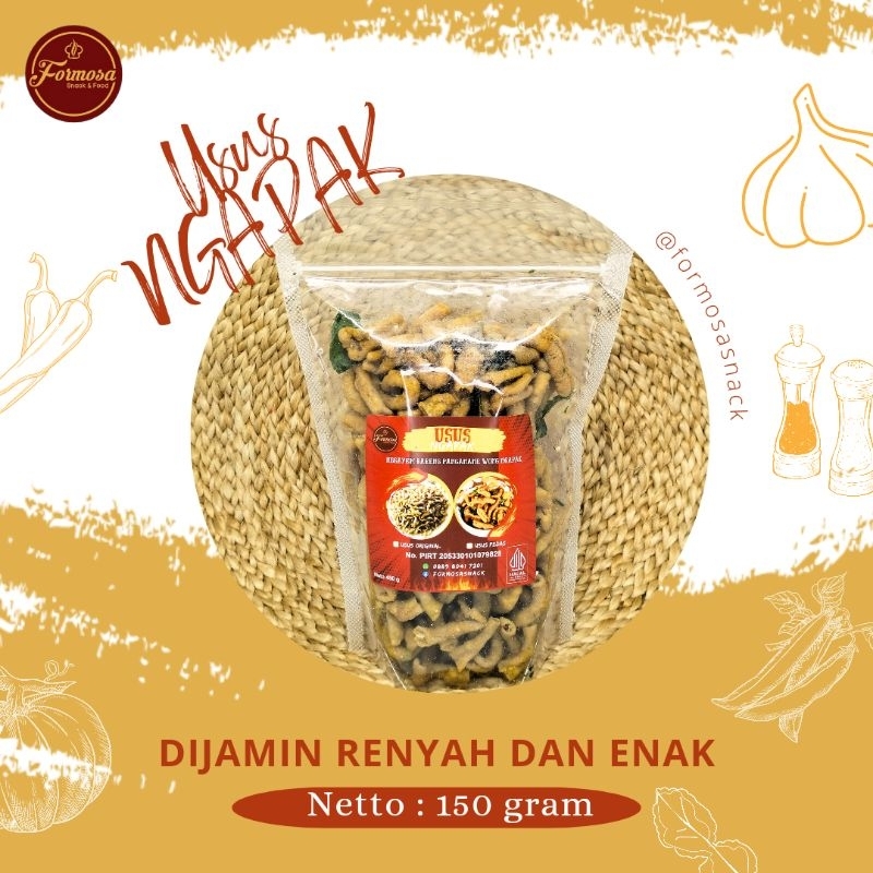 

USUS NGAPAK - Daun Jeruk Kemasan 250 gram usus Crispy Formosa Snack