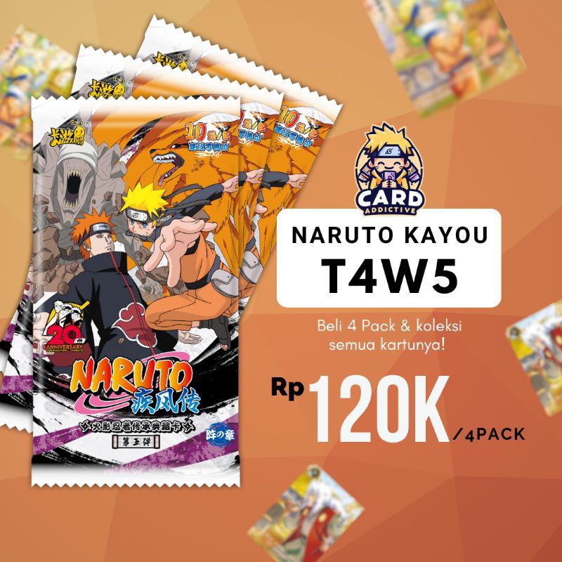 4 Pack T4W5 Naruto Kayou Card CCG - Naruto Kayou Card - Kartu Naruto