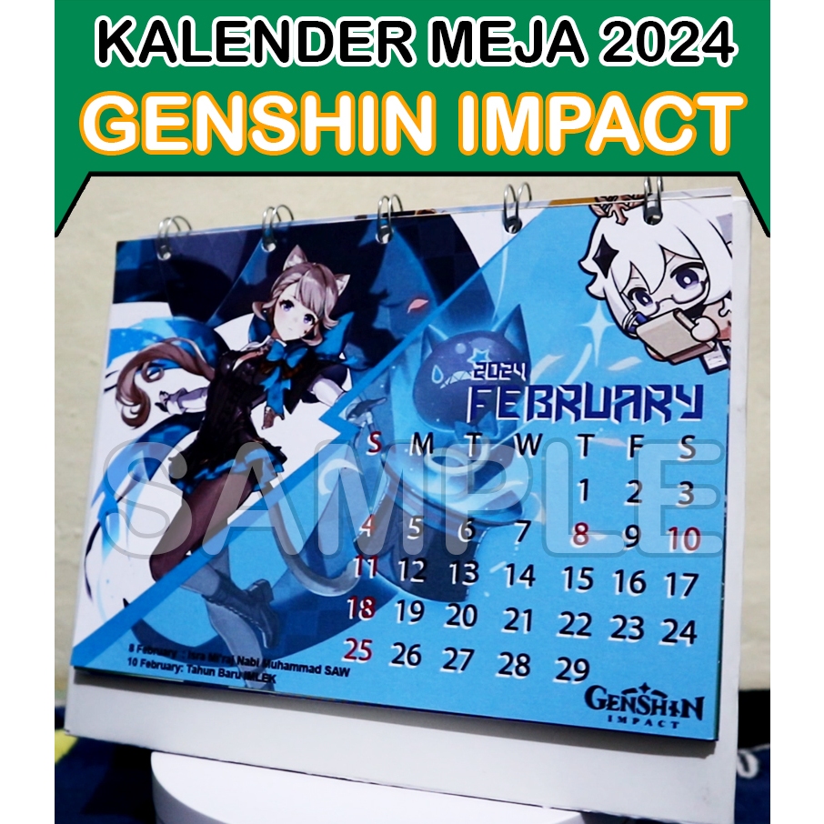 

KALENDER MEJA 2024 Genshin Impact Limited Edition (Ukuran A5)