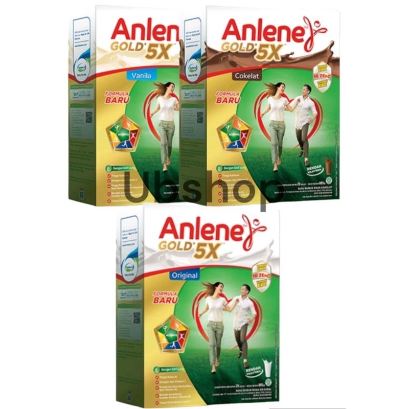 

Anlene Gold 5x Susu Bubuk Dewasa Coklat /Vanila / Original 620gr 885gr Susu Tinggi Kalsium