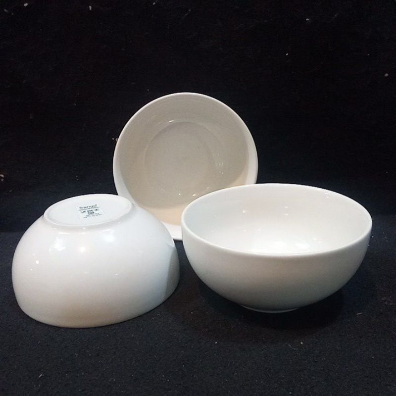 Mangkok Sango Putih Polos ex diameter 14cm