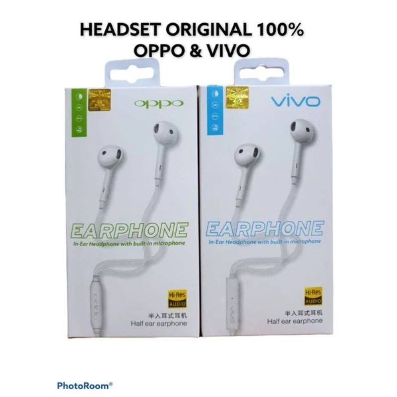 djaya HANDSFREE HEADSET HF VIVO XB-80 & OPPO RENO 4 ORIGINAL 100%