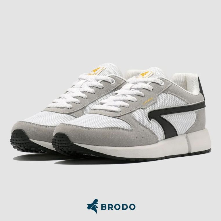 BRODO - Sepatu Corsa Classic Black White Sneakers Original