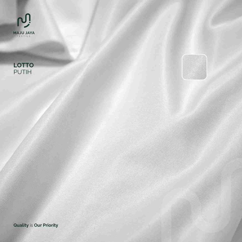 MAJU JAYA TEXTILE - Kain Lotto Super 36" / Bahan Celana Olahraga Lotto Super 36" - Putih