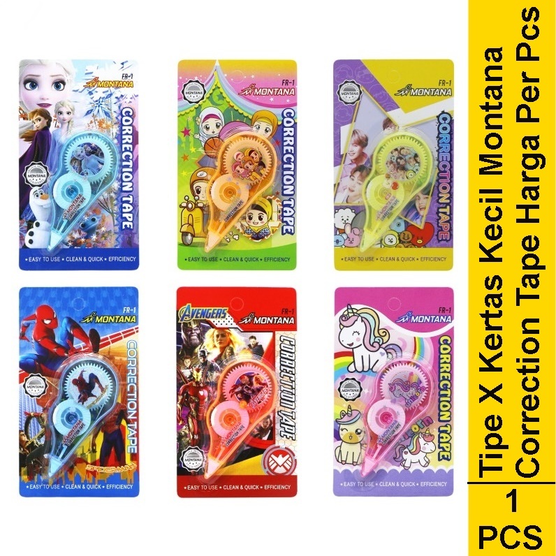 

Tpe X Kertas Karakter / Correction Tape Kecil Montana