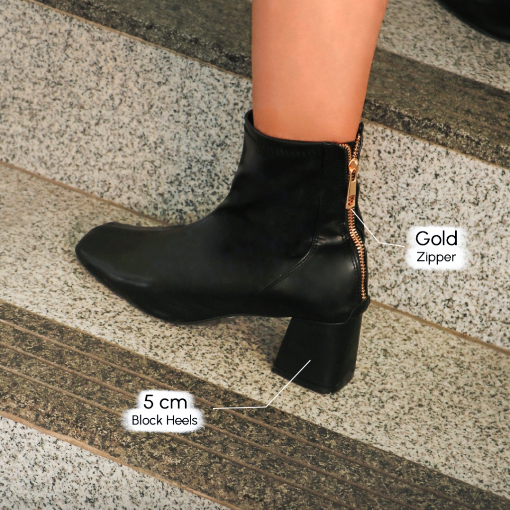 100% AMAN ALIVELOVEARTS SCARLETT SEPATU BOOTS HEEL 5CM BOOT KOREA