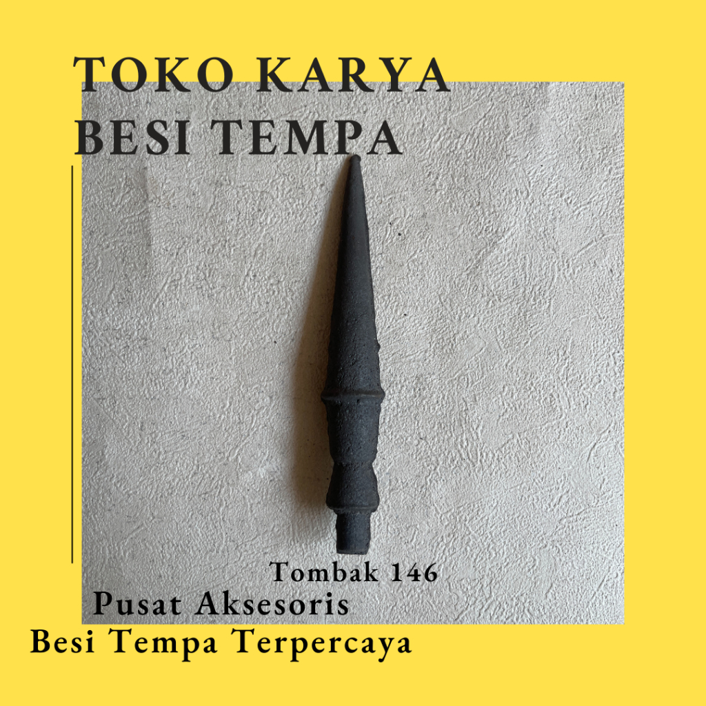 Ornamen Pagar Besi Tombak 146 Cor 19 cm / Ornamen Besi Tempa / Ornamen Pagar Besi dan Tralis / Akses