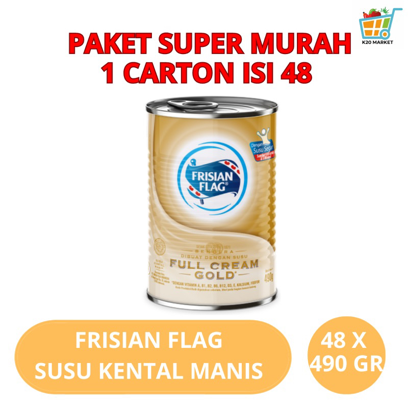 

Frisian Flag Susu Kental Manis Full Cream GOLD isi 48 x 490 Gram
