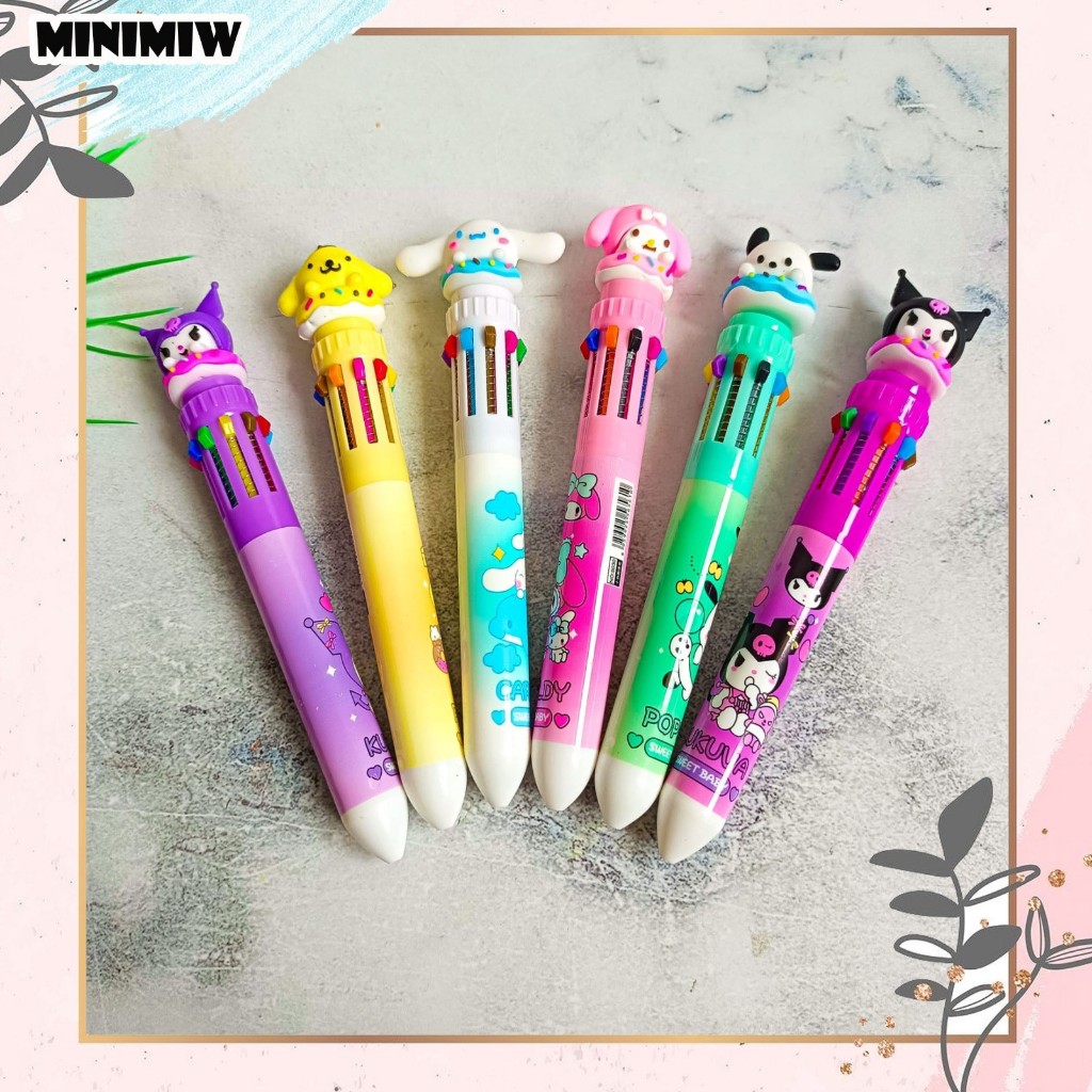 

PULPEN 10 WARNA SANRIO MELODY SUROMI CINAMOROLL PURIN POCACO MECHANICAL KLIK CLICK KARAKTER UNIK MURAH PENCIL ALAT TULIS KANTOR SEKOLAH MURAH TERMURAH COD