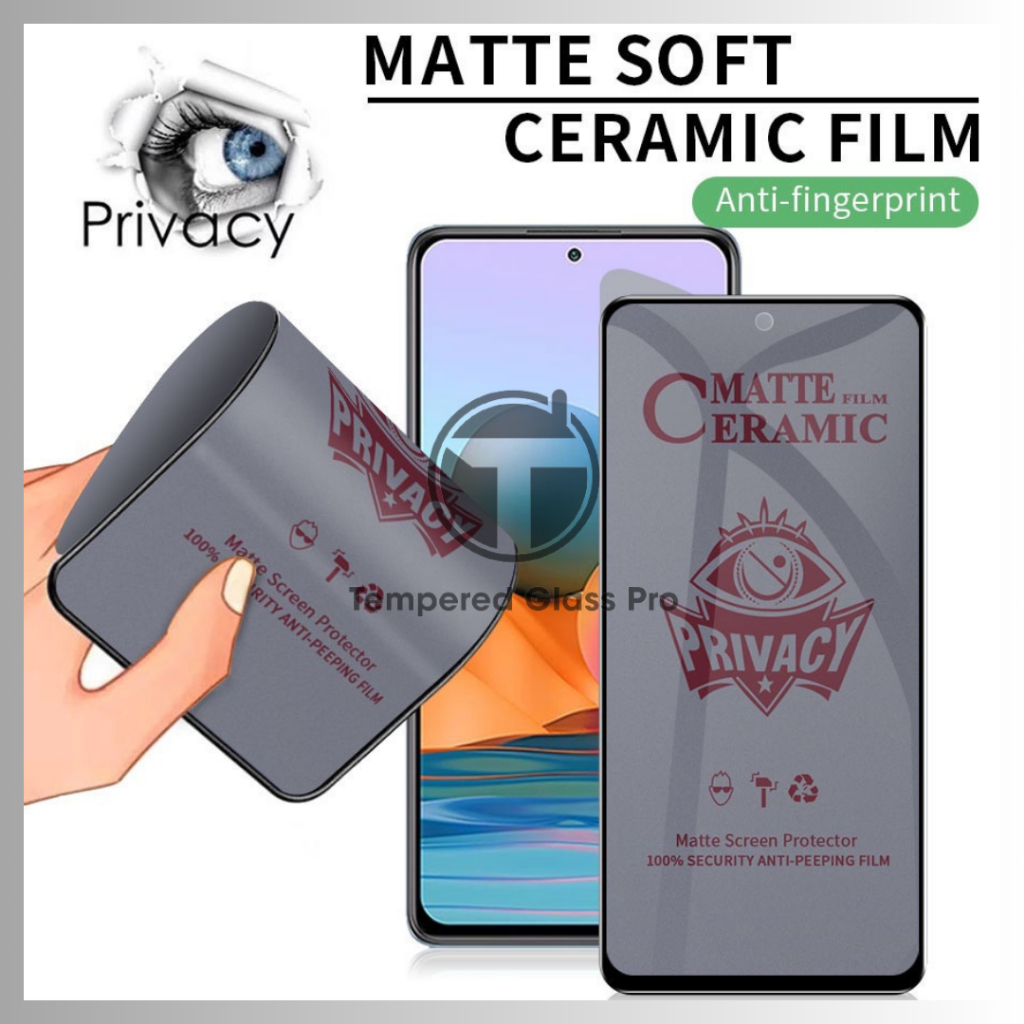 Tempered Glass Full Cover Ceramic Anti Spy Matte Grosir