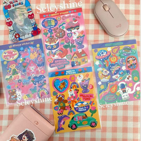 

[Selcyshine] Sticker Hologram Deco Korean / Sticker Korea / Korean Sticker Deco / Sticker Jurnaling