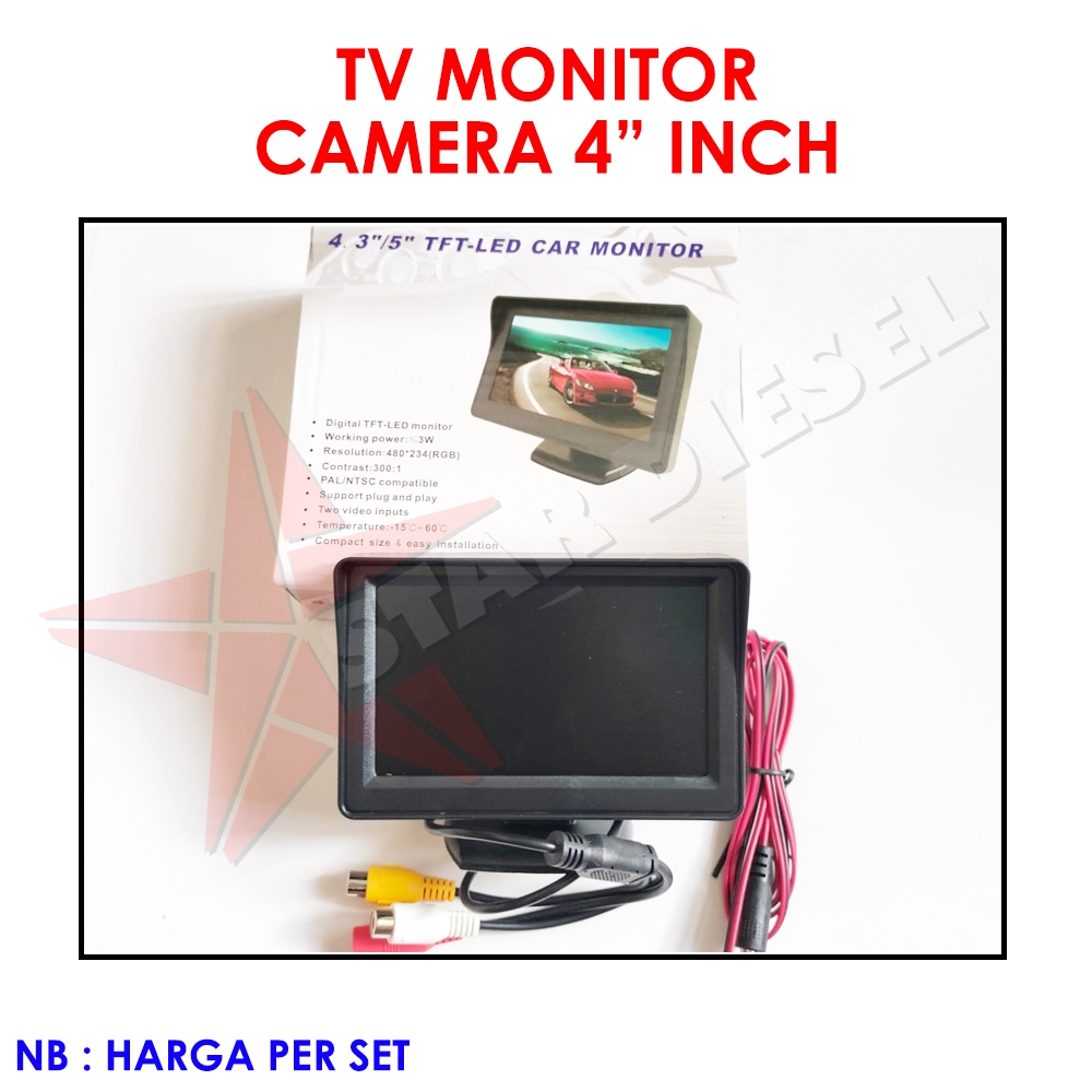 TV MONITOR CAMERA 4” INCH LED TV MONITOR PARKIR