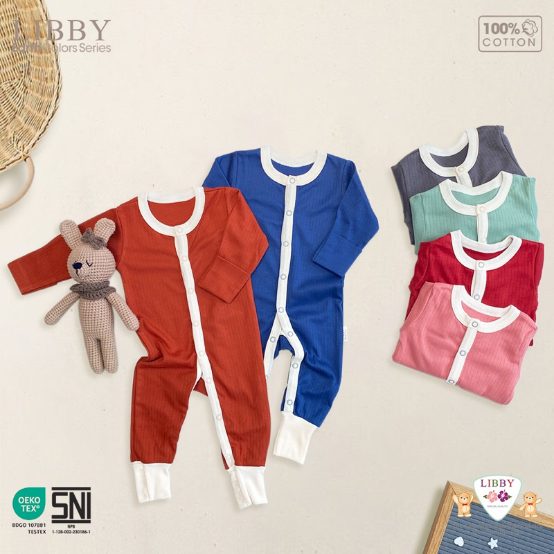 Sleepsuit bayi bodysuit  Kancing Premium Jumper tidur Bayi - Jumpsuit Bayi newborn Jumper Libby Jump