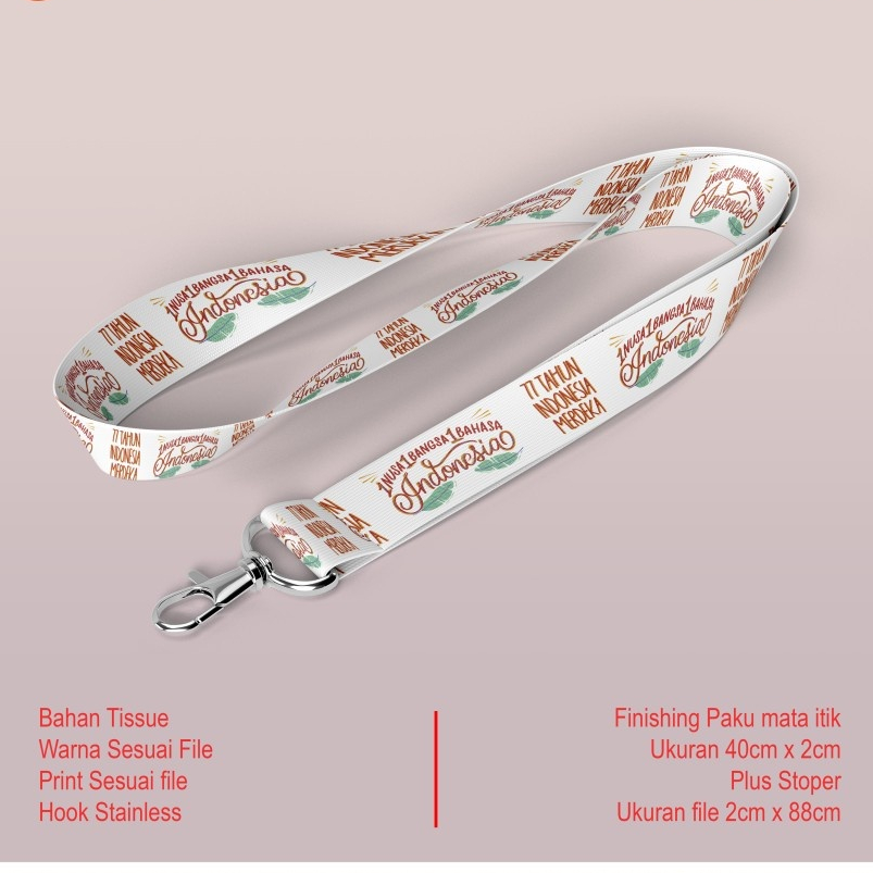 Tali Lanyard | Gantungan Id Card | Tali Id Card | Lanyard Custom Print
