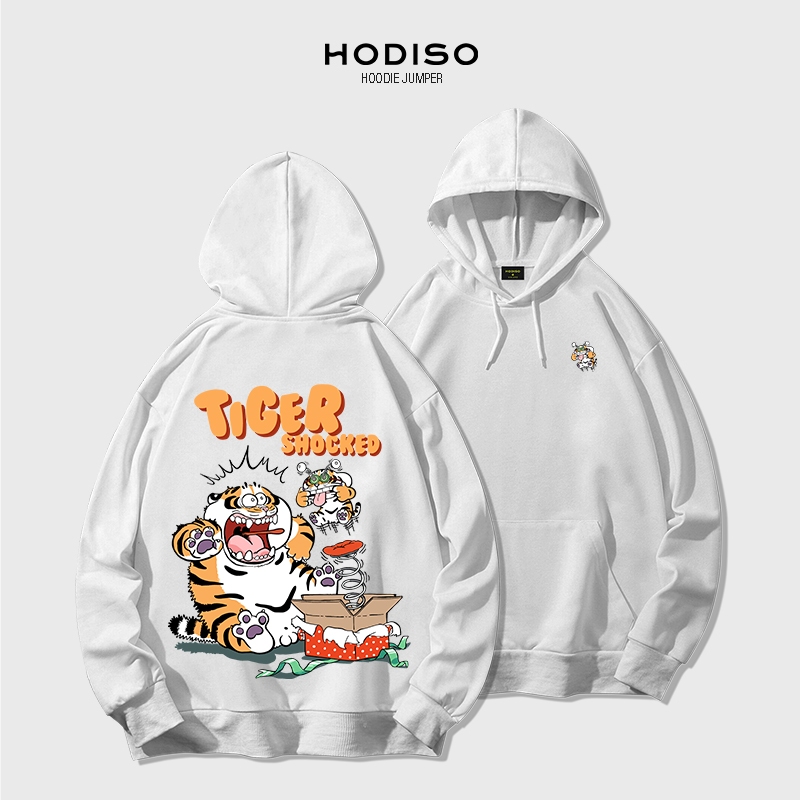 GRAB HODISO - Tiger Shocked Hoodie Jumper Pullover **