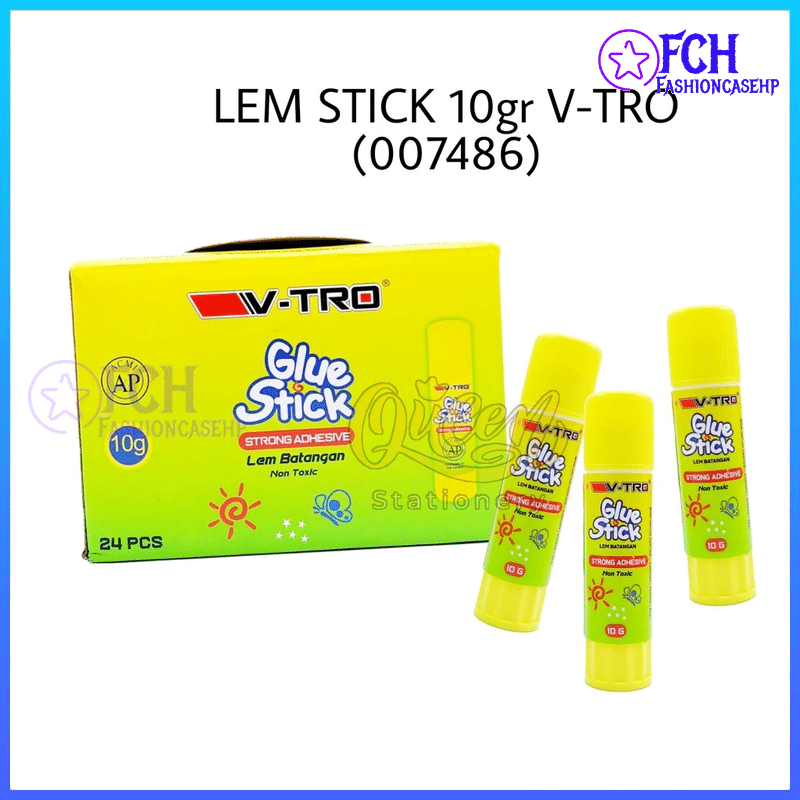 

FCH- 1 PCS LEM STICK 10GR V-TRO (007486) / LEM KERTAS / LEM MURAH / LEM PADAT / LEM BATANG