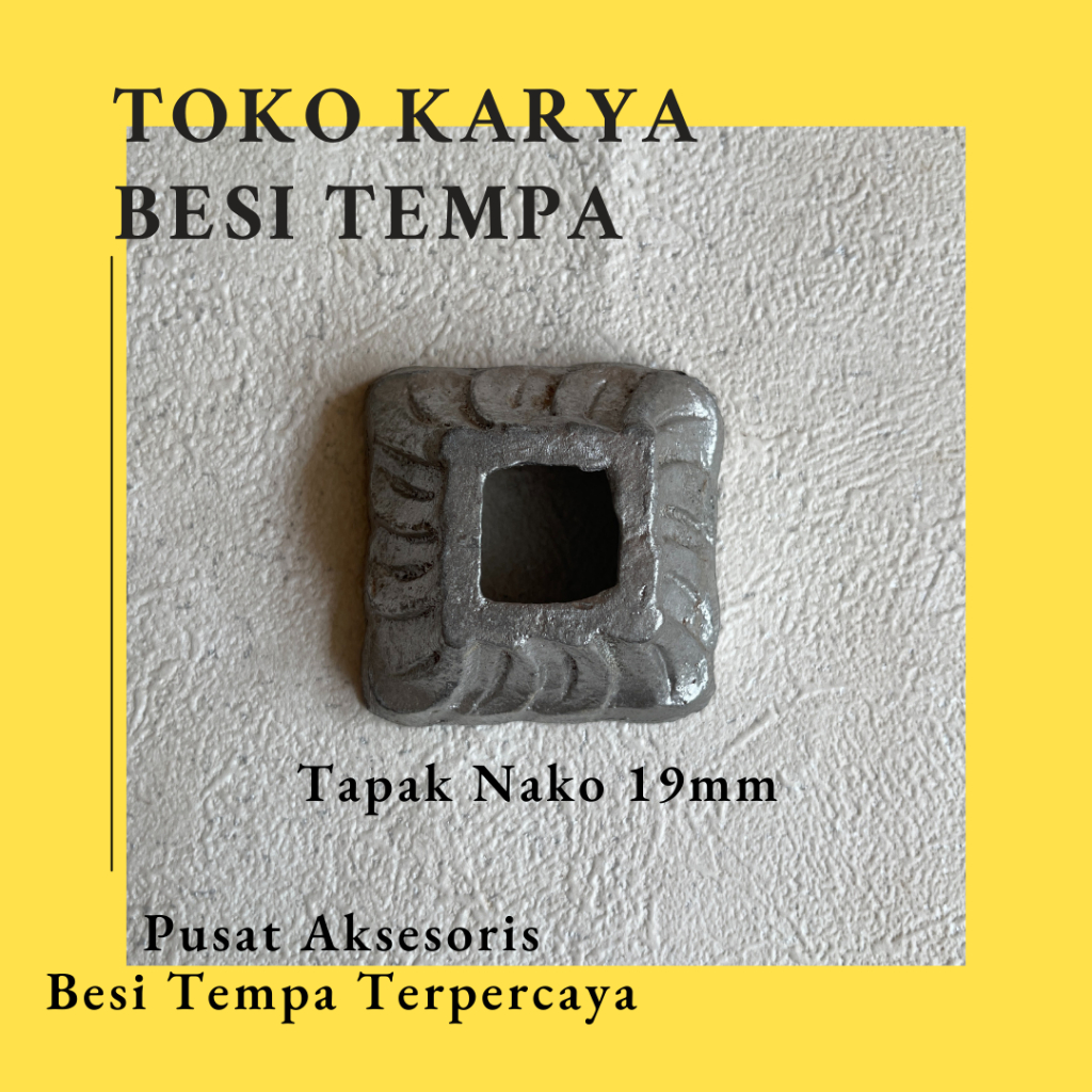 Tapak Nako 19mm / Ornamen Besi Tapak Nako / Tapak Ring Holo / Tapak Hollow Nako 19 / Tapak Nako / Or