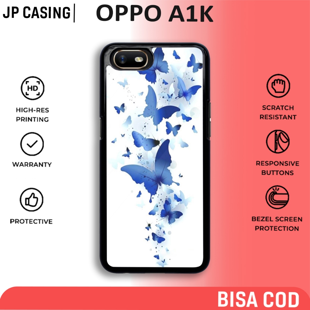 case oppo a1k terbaru motif aesthetic kupu kupu 02 style desain keren lucu casing cowok cewek hp mew