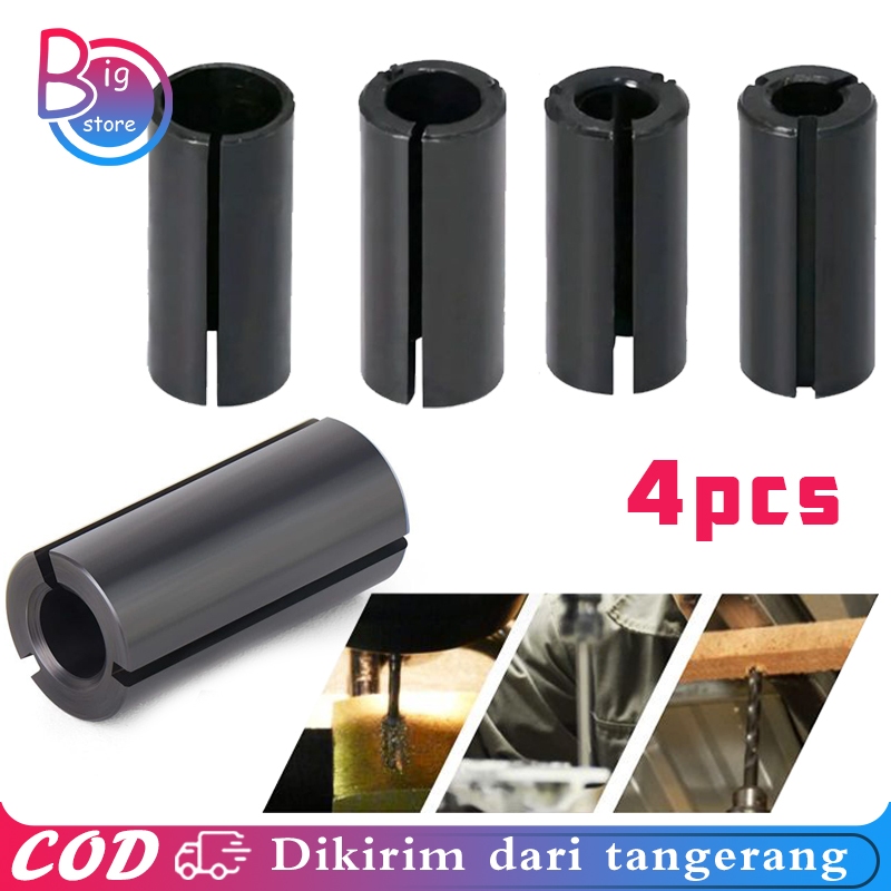 4pcs/Set Penjepit Mata Router Adapter Collet 12.7mm Chuck Collet Sleeve Mesin Router Chuck Sleeve