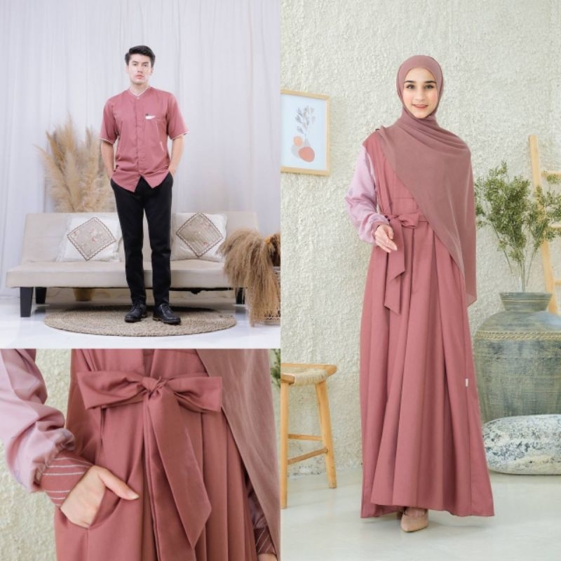 Baju Couple polos warna oldrose baju muslim couple baju Couple syari baju muslim pasangan baju Coupl