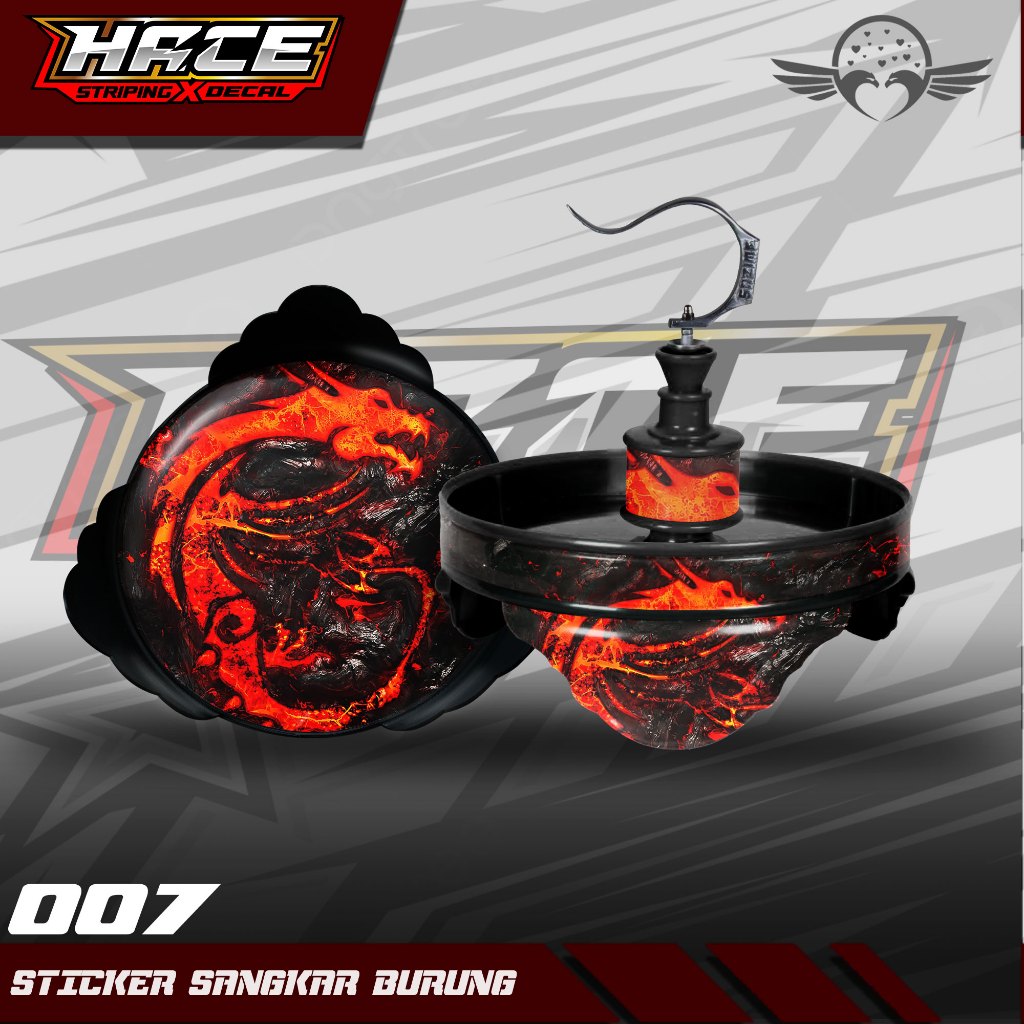 STICKER SANGKAR BURUNG DRAGON - DECAL TEBOK LOVEBIRD BATMAN PLECI CUSTOM VARIASI 007